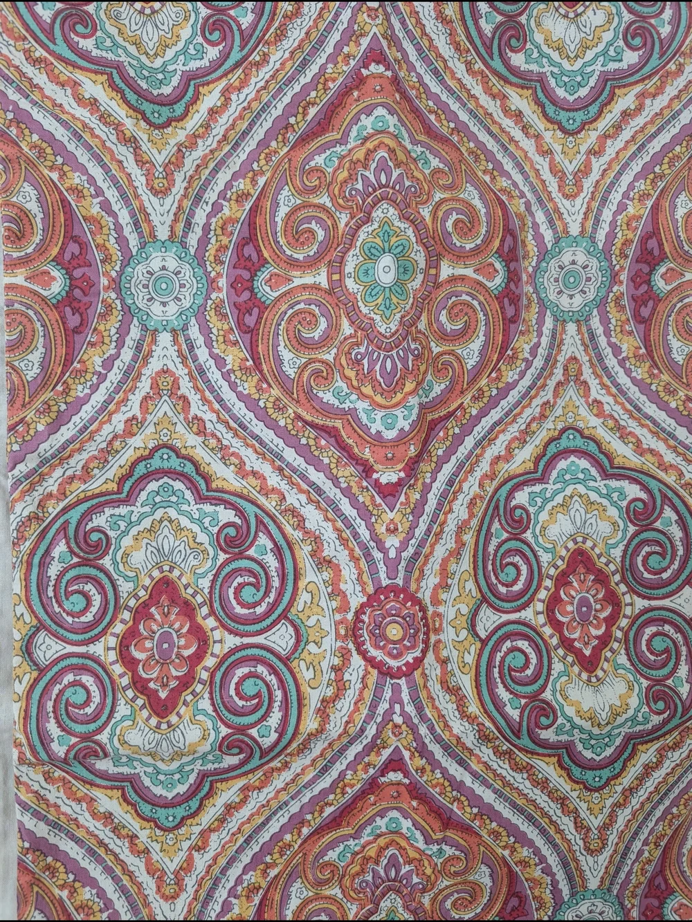 Pier 1 Table Runner, Colorful Boho Medallion Print